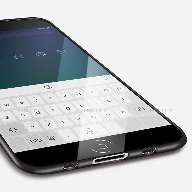 Funda Silicona Ultrafina Goma para Apple iPhone 4 Negro