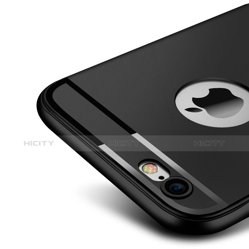 Funda Silicona Ultrafina Goma para Apple iPhone 6S Negro