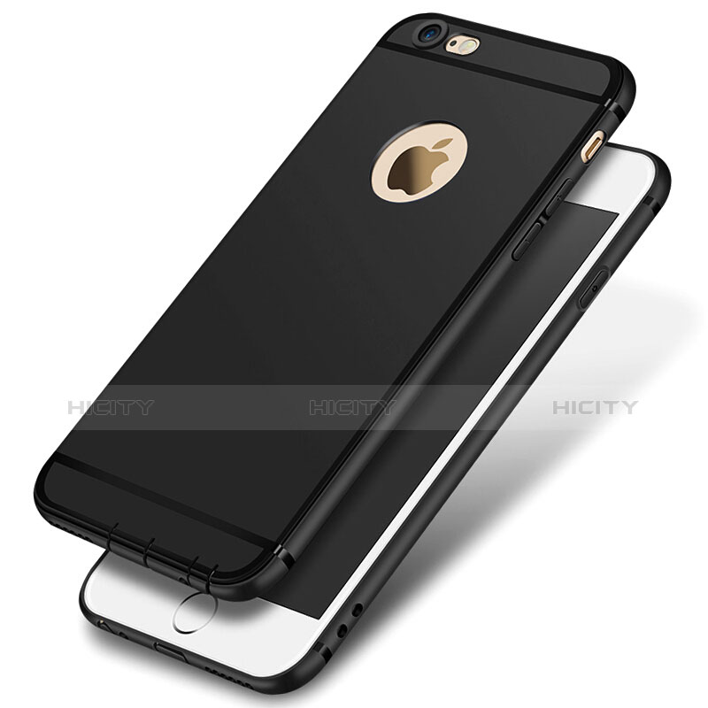 Funda Silicona Ultrafina Goma para Apple iPhone 6S Negro