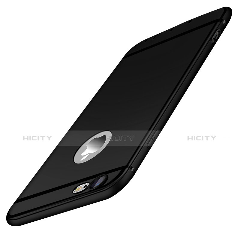 Funda Silicona Ultrafina Goma para Apple iPhone 6S Plus Negro