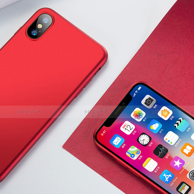 Funda Silicona Ultrafina Goma para Apple iPhone Xs Max Rojo