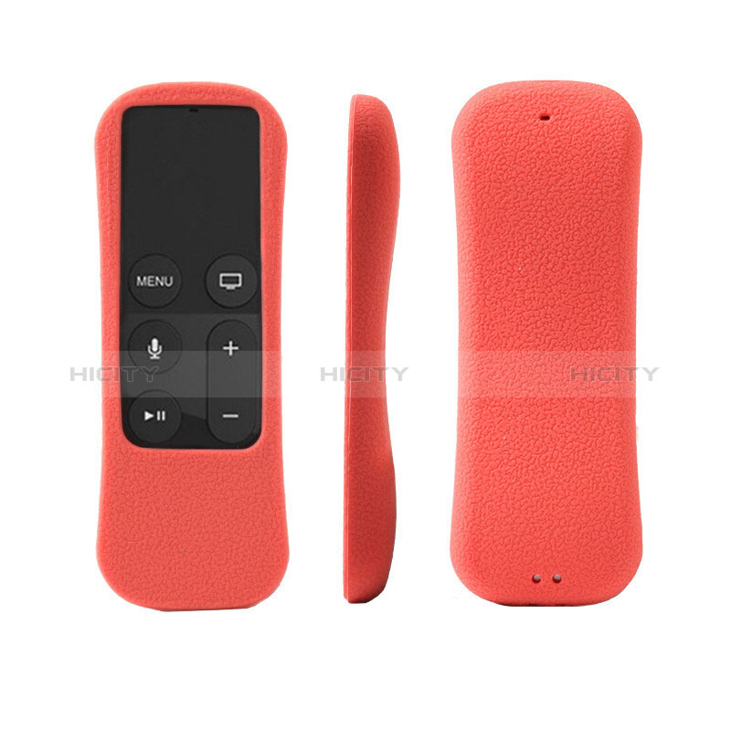 Funda Silicona Ultrafina Goma para Apple TV 4 Rojo