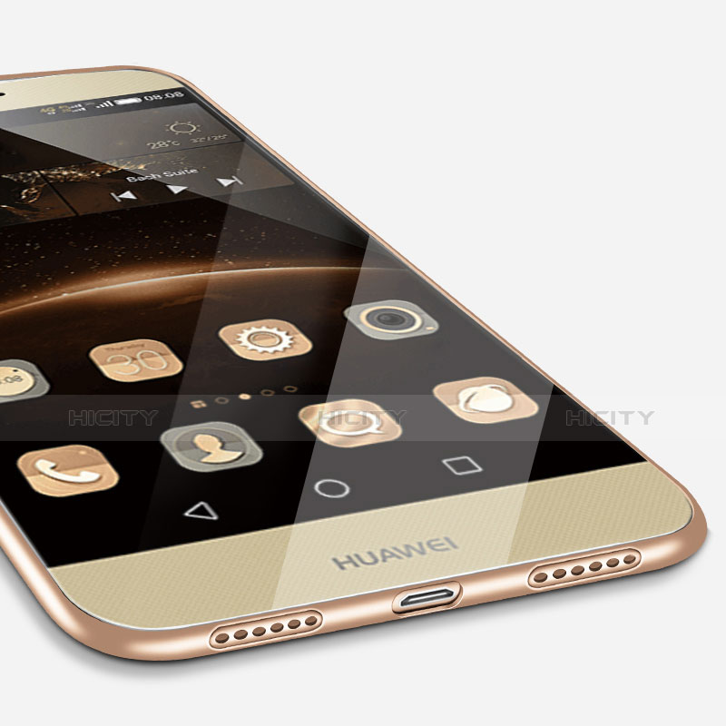 Funda Silicona Ultrafina Goma para Huawei G7 Plus Oro
