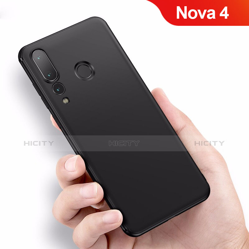 Funda Silicona Ultrafina Goma para Huawei Nova 4 Negro