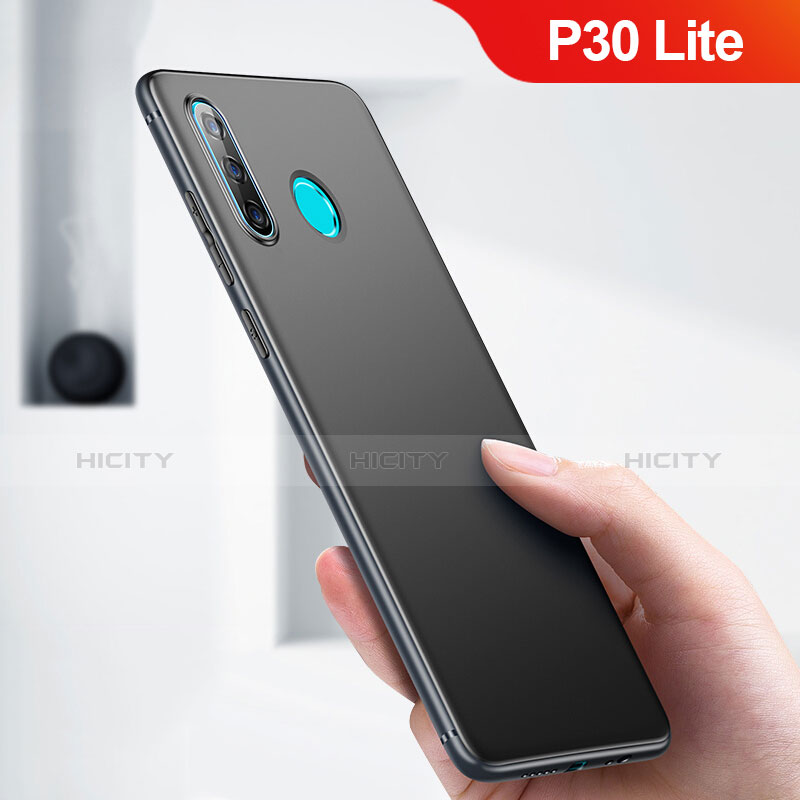 Funda Silicona Ultrafina Goma para Huawei P30 Lite Negro