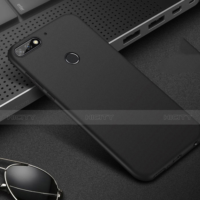 Funda Silicona Ultrafina Goma para Huawei Y7 (2018) Negro