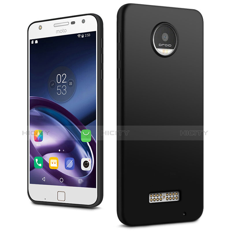 Funda Silicona Ultrafina Goma para Motorola Moto Z Negro