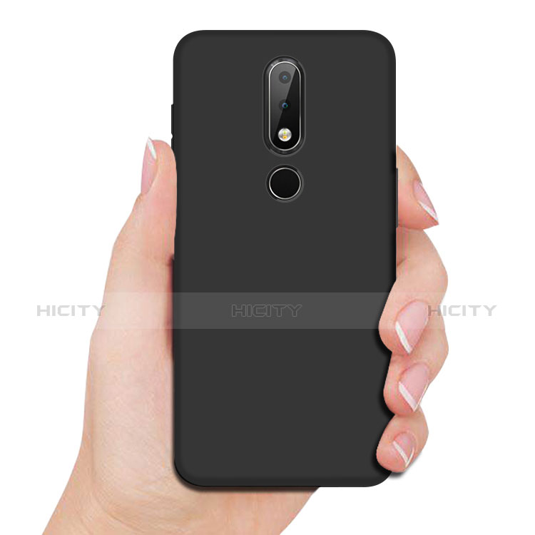 Funda Silicona Ultrafina Goma para Nokia 6.1 Plus Negro