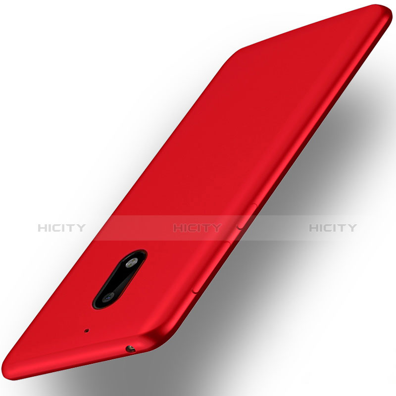 Funda Silicona Ultrafina Goma para Nokia 6 Rojo