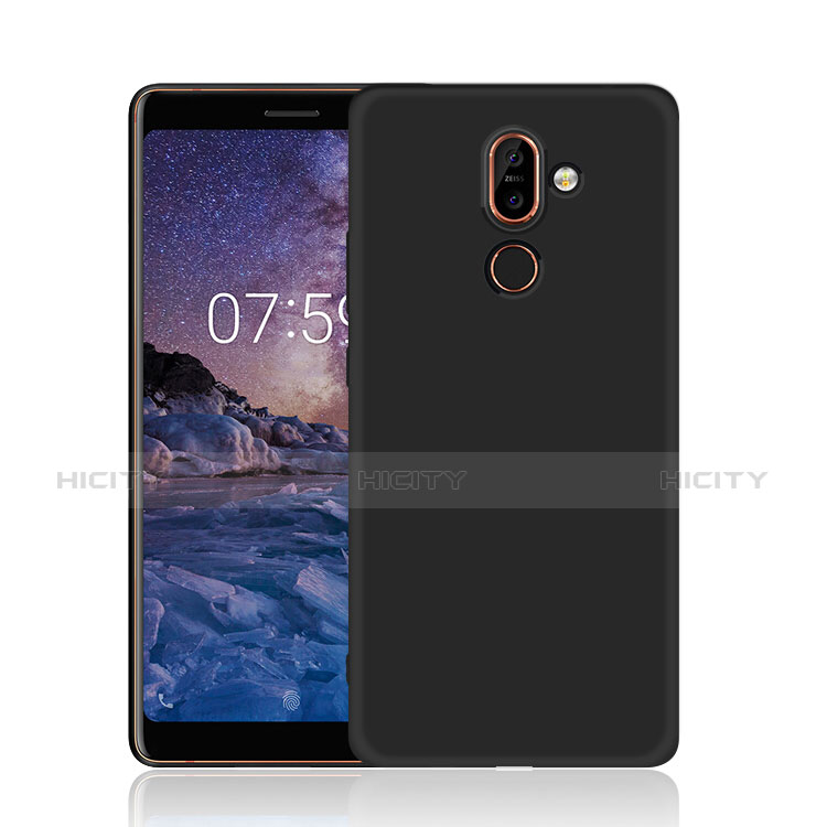 Funda Silicona Ultrafina Goma para Nokia 7 Plus Negro