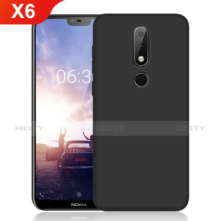 Funda Silicona Ultrafina Goma para Nokia X6 Negro