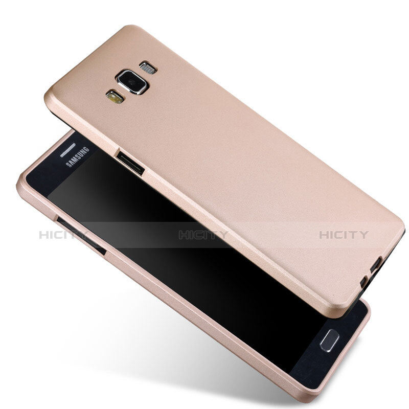 Funda Silicona Ultrafina Goma para Samsung Galaxy A7 Duos SM-A700F A700FD Oro