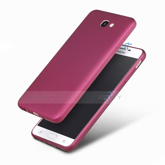 Funda Silicona Ultrafina Goma para Samsung Galaxy J7 Prime Rojo