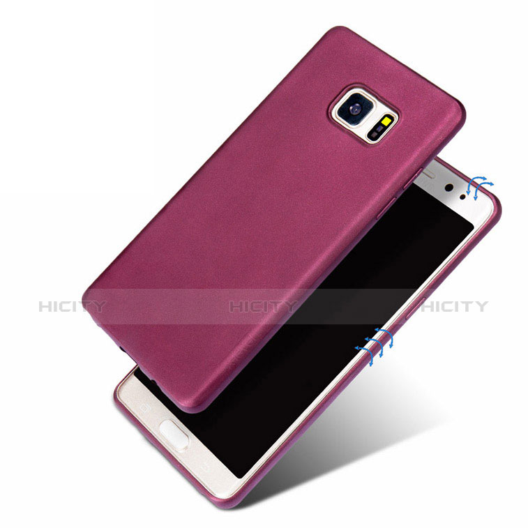 Funda Silicona Ultrafina Goma para Samsung Galaxy Note 7 Morado