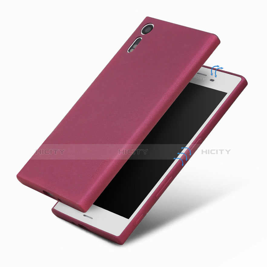 Funda Silicona Ultrafina Goma para Sony Xperia XZ Rojo