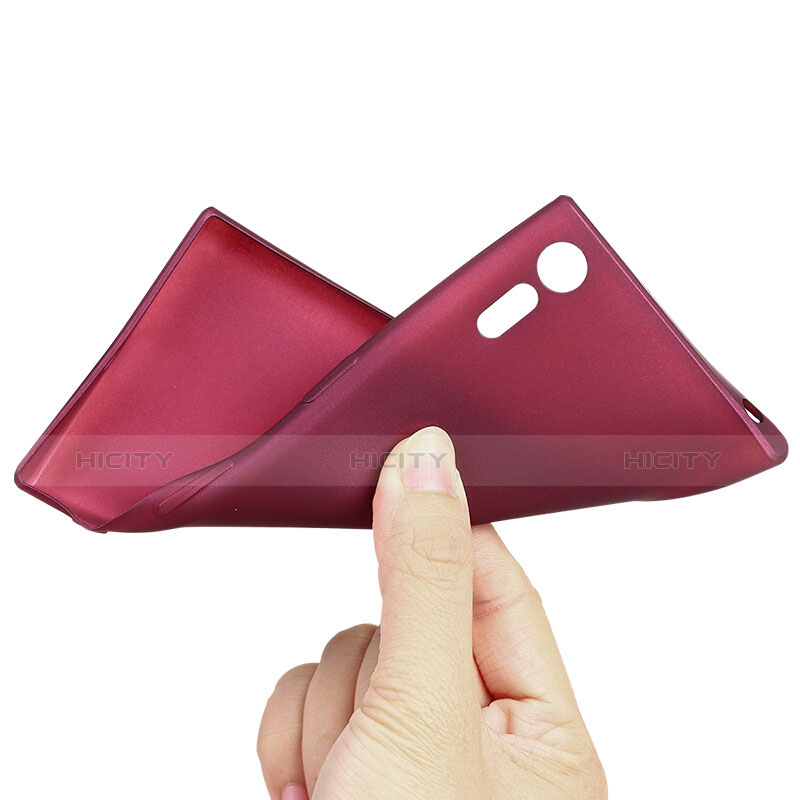 Funda Silicona Ultrafina Goma para Sony Xperia XZ Rojo