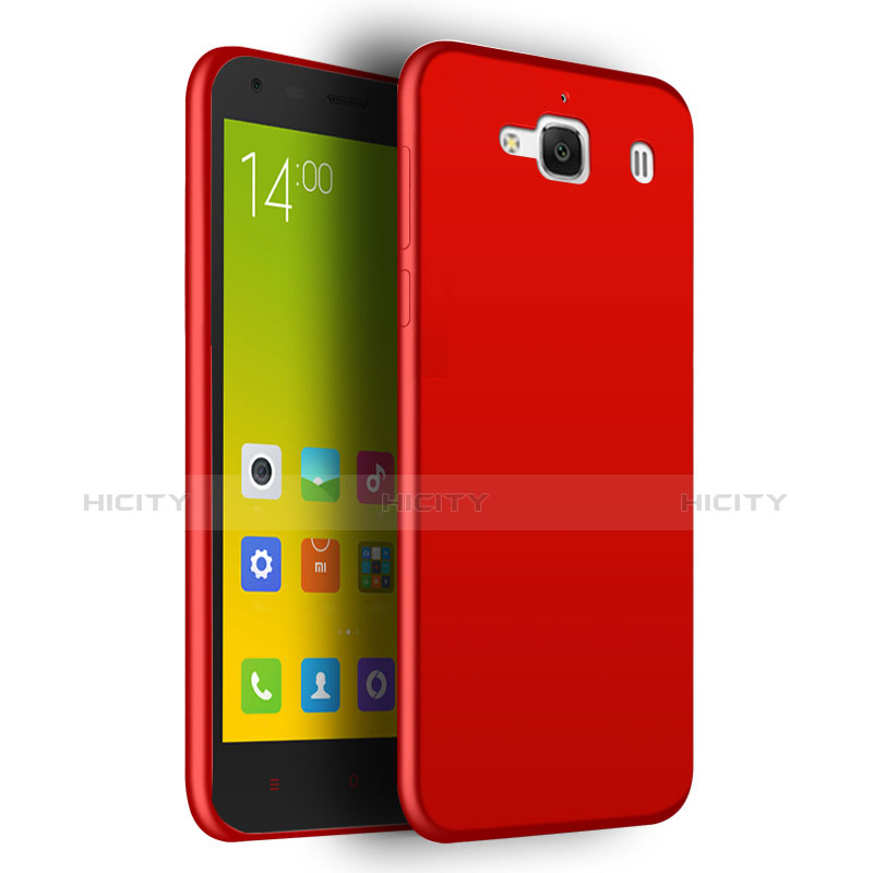 Funda Silicona Ultrafina Goma para Xiaomi Redmi 2 Rojo