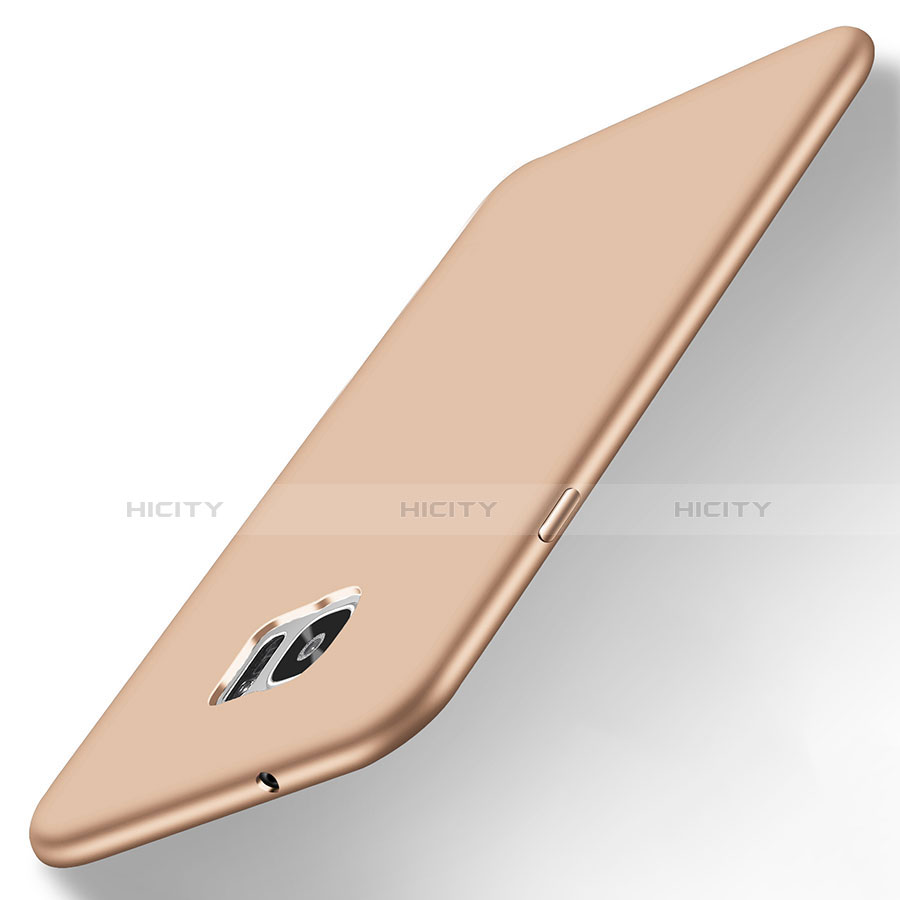 Funda Silicona Ultrafina Goma R03 para Samsung Galaxy S7 Edge G935F Oro