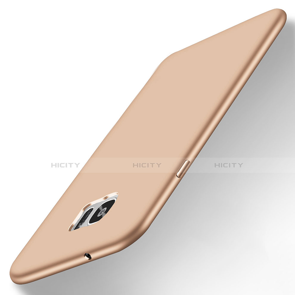 Funda Silicona Ultrafina Goma R06 para Samsung Galaxy S7 Edge G935F Oro