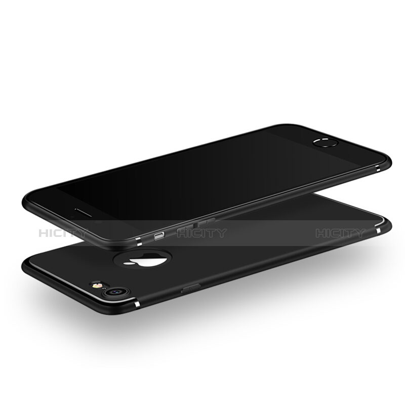 Funda Silicona Ultrafina Goma S02 para Apple iPhone 8 Negro