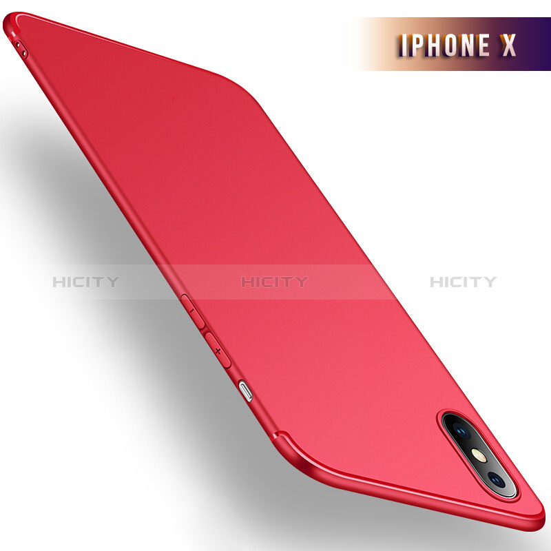 Funda Silicona Ultrafina Goma S02 para Apple iPhone Xs Max Rojo