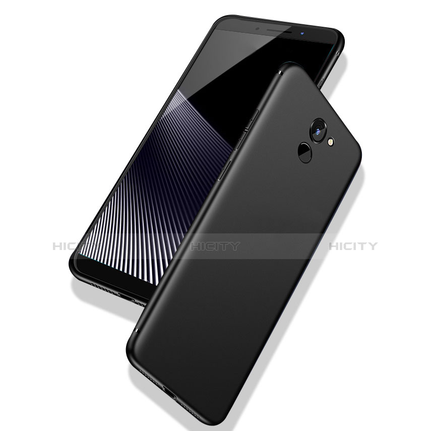 Funda Silicona Ultrafina Goma S02 para Huawei Enjoy 7 Plus Negro