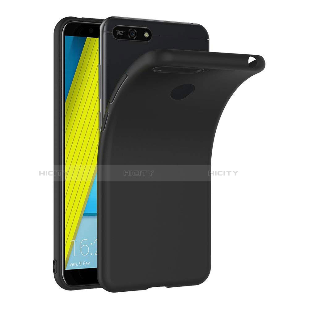 Funda Silicona Ultrafina Goma S02 para Huawei Enjoy 8e Negro