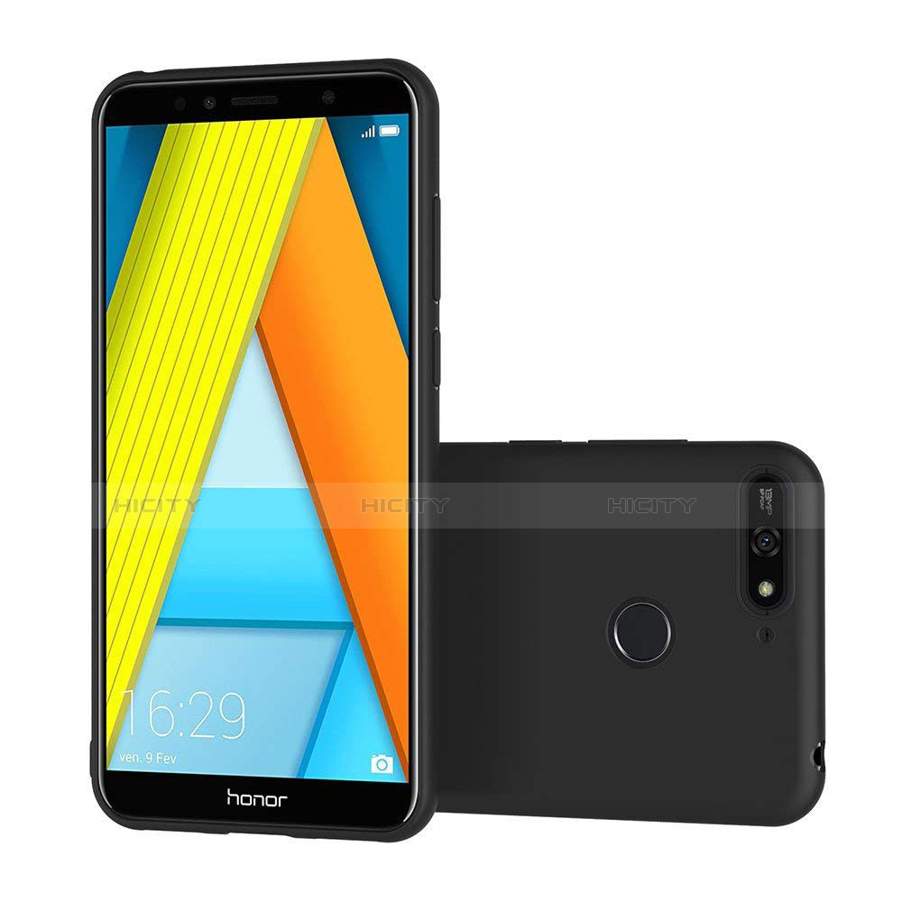 Funda Silicona Ultrafina Goma S02 para Huawei Y6 (2018) Negro