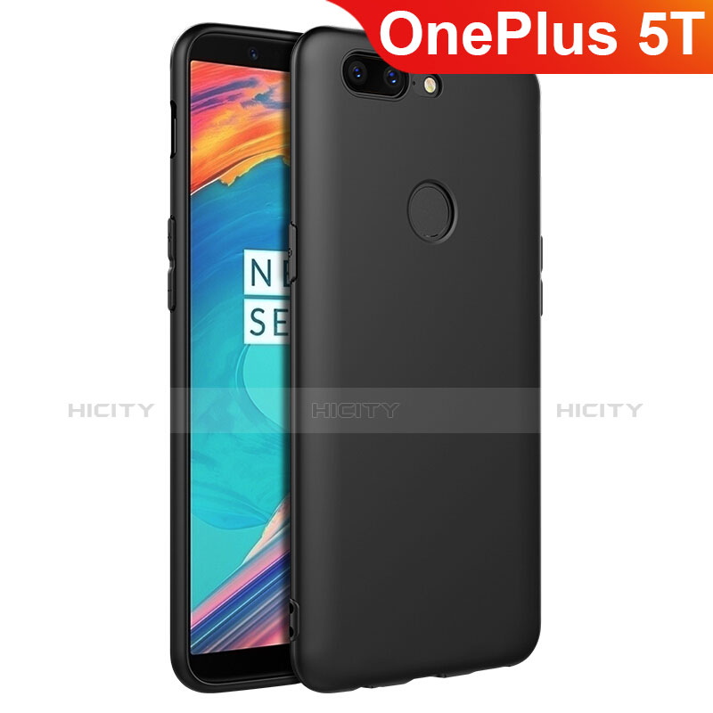 Funda Silicona Ultrafina Goma S02 para OnePlus 5T A5010 Negro