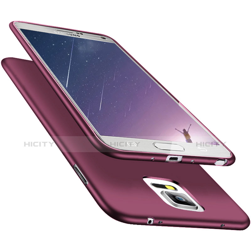Funda Silicona Ultrafina Goma S02 para Samsung Galaxy Note 4 Duos N9100 Dual SIM Morado
