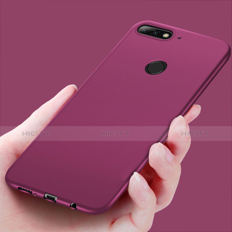 Funda Silicona Ultrafina Goma S03 para Huawei Honor 7C Morado