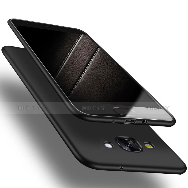 Funda Silicona Ultrafina Goma S03 para Samsung Galaxy A7 Duos SM-A700F A700FD Negro