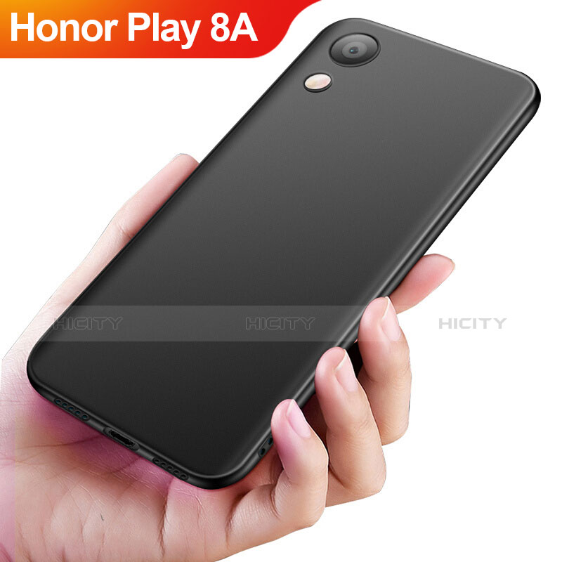 Funda Silicona Ultrafina Goma S04 para Huawei Honor Play 8A Negro