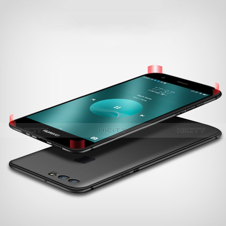 Funda Silicona Ultrafina Goma S04 para Huawei P9 Plus Negro