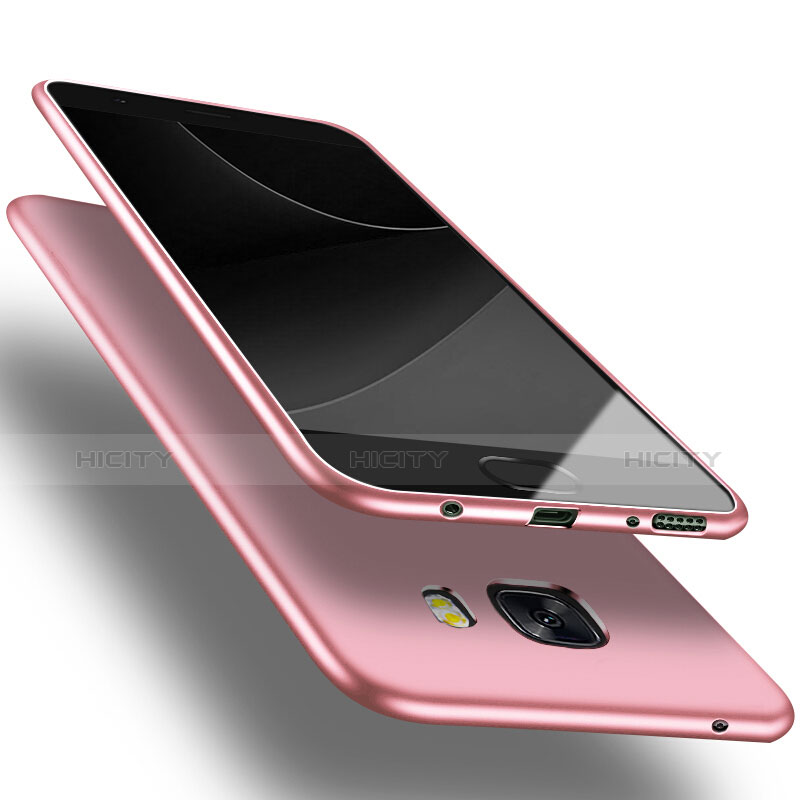 Funda Silicona Ultrafina Goma S04 para Samsung Galaxy C9 Pro C9000 Rosa