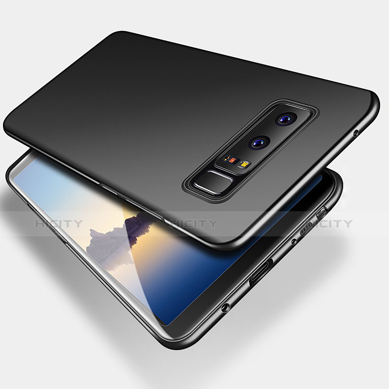 Funda Silicona Ultrafina Goma S04 para Samsung Galaxy Note 8 Duos N950F Negro