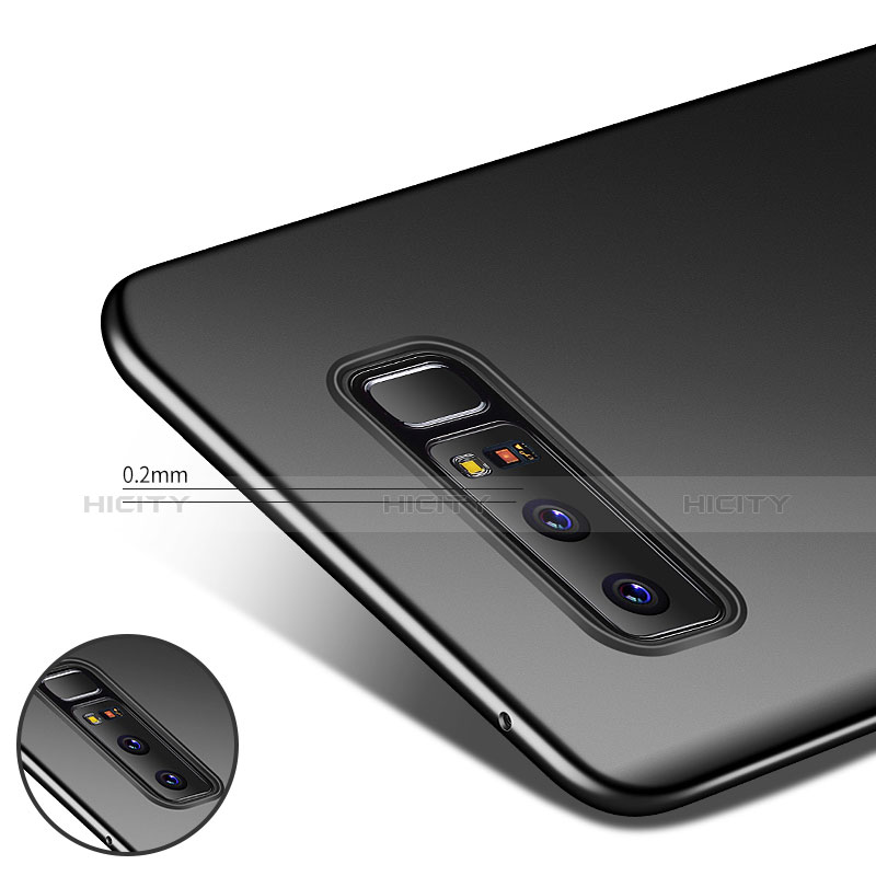 Funda Silicona Ultrafina Goma S04 para Samsung Galaxy Note 8 Duos N950F Negro