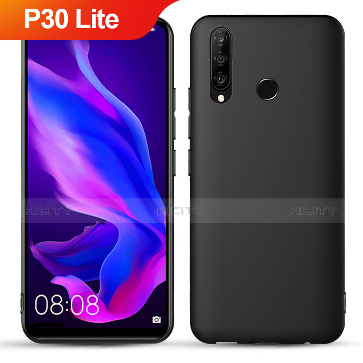 Funda Silicona Ultrafina Goma S05 para Huawei P30 Lite Negro