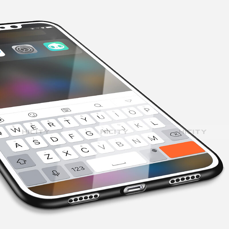 Funda Silicona Ultrafina Goma S14 para Apple iPhone X Negro