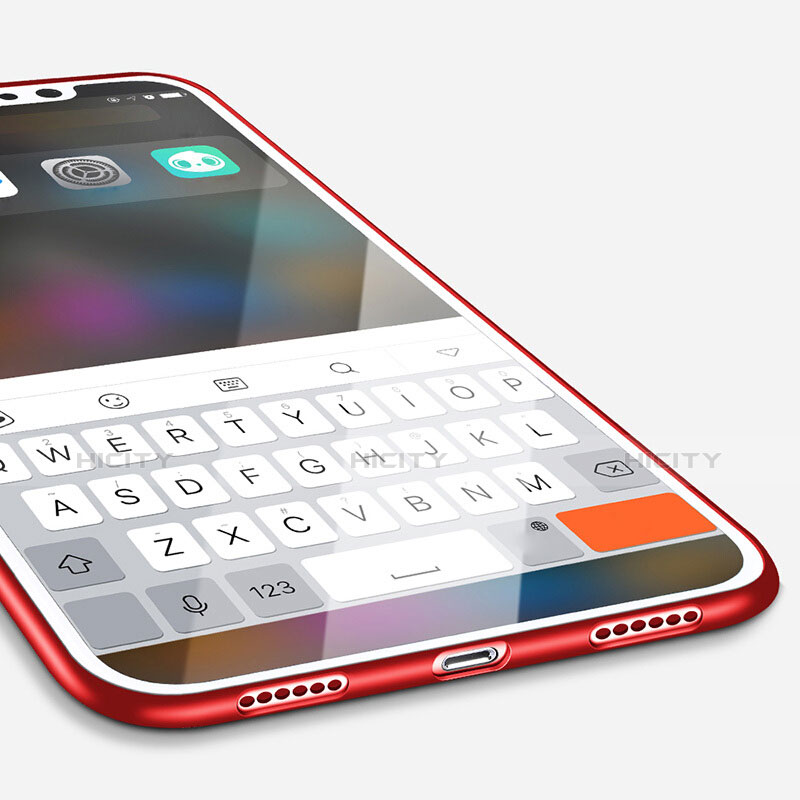 Funda Silicona Ultrafina Goma S14 para Apple iPhone X Rojo