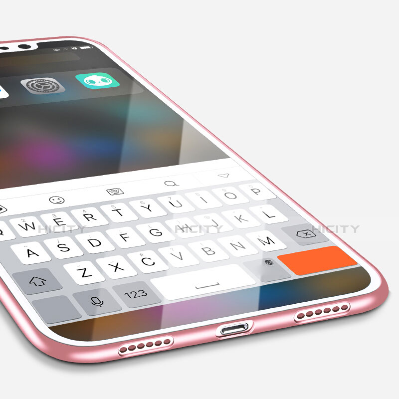 Funda Silicona Ultrafina Goma S16 para Apple iPhone Xs Rosa