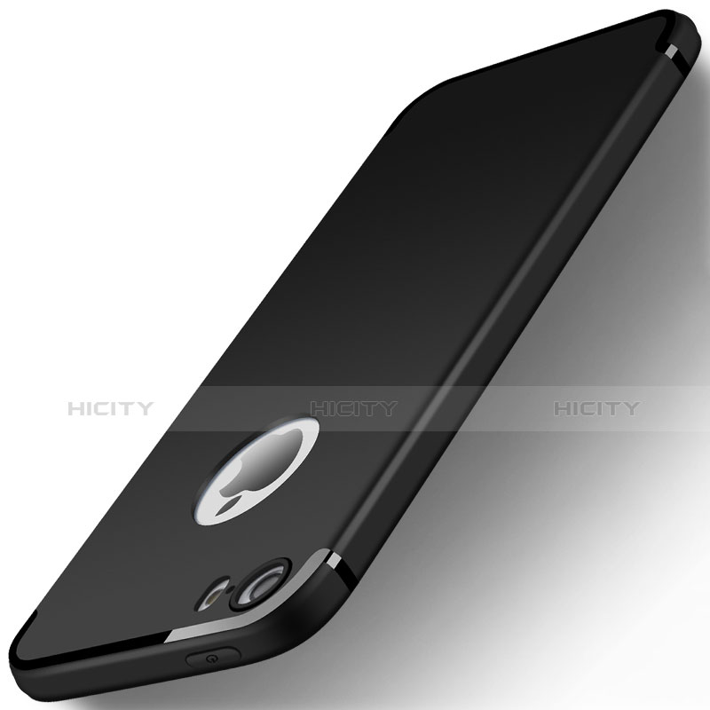 Funda Silicona Ultrafina Goma U01 para Apple iPhone 5 Negro