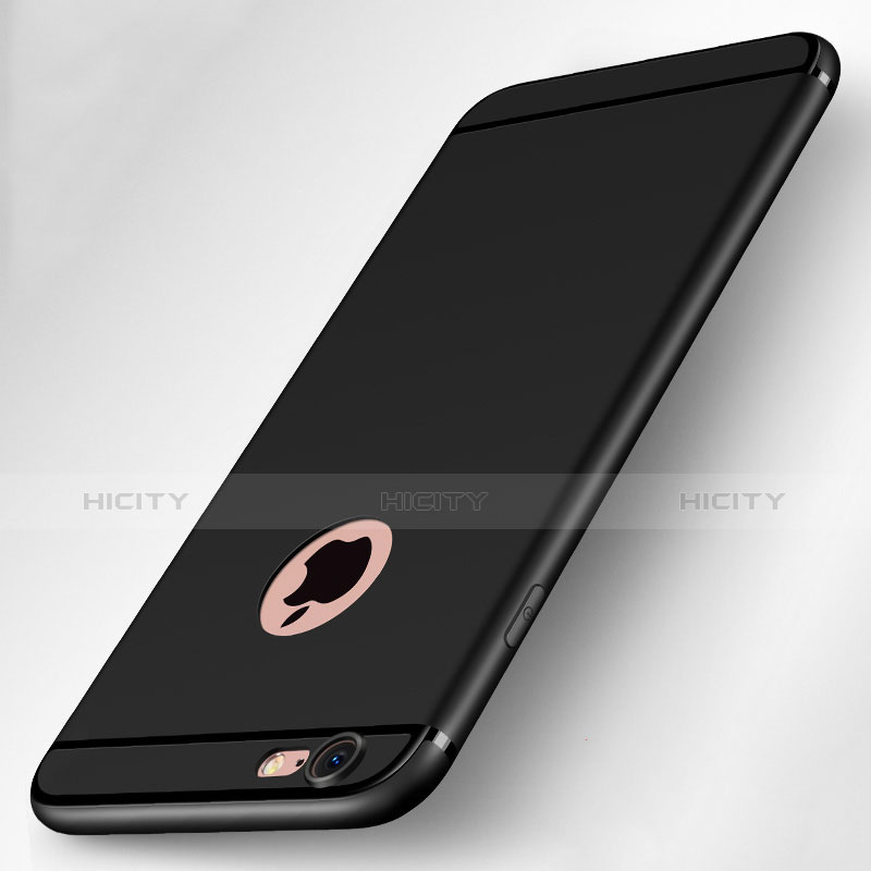 Funda Silicona Ultrafina Goma U02 para Apple iPhone 6S Plus Negro