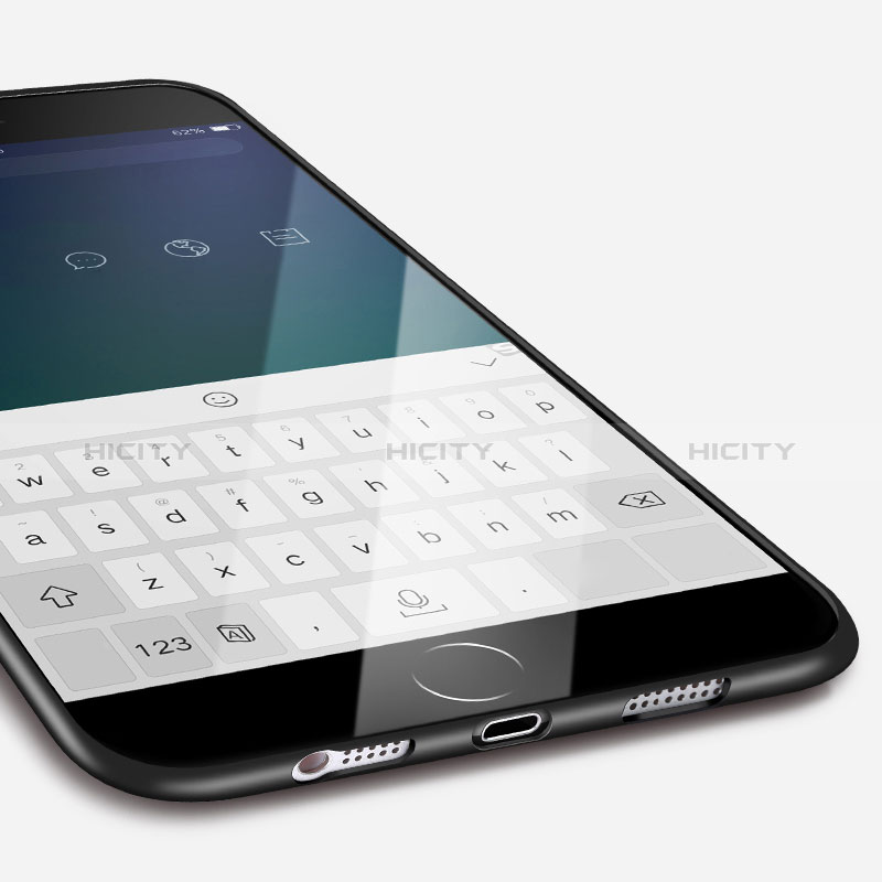 Funda Silicona Ultrafina Goma U03 para Apple iPhone 5S Negro