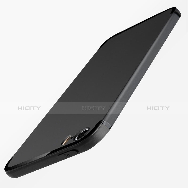 Funda Silicona Ultrafina Goma U04 para Apple iPhone 5 Negro