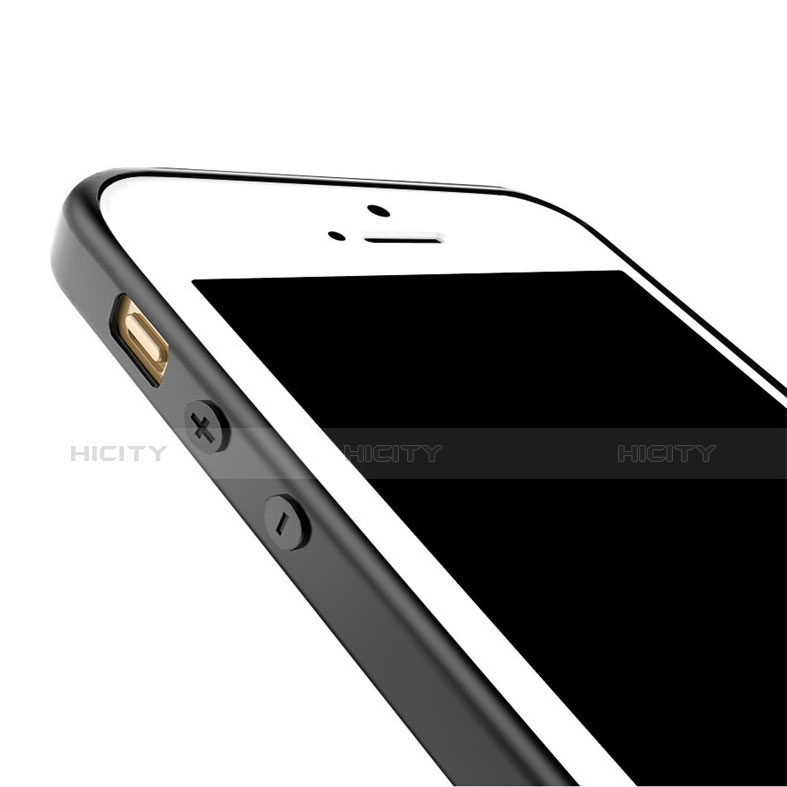 Funda Silicona Ultrafina Goma U04 para Apple iPhone 5S Negro