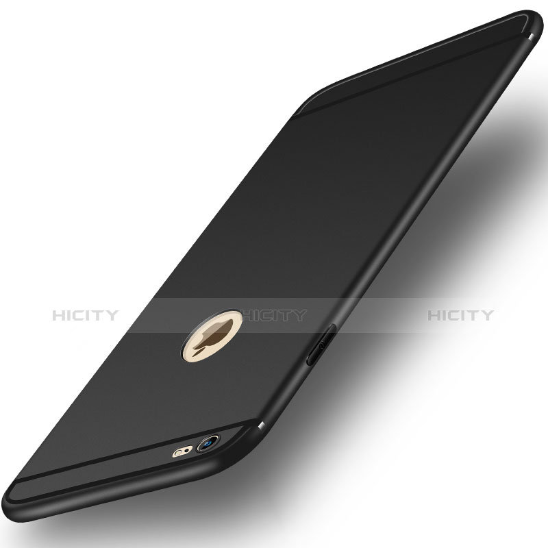 Funda Silicona Ultrafina Goma U04 para Apple iPhone 6 Plus Negro