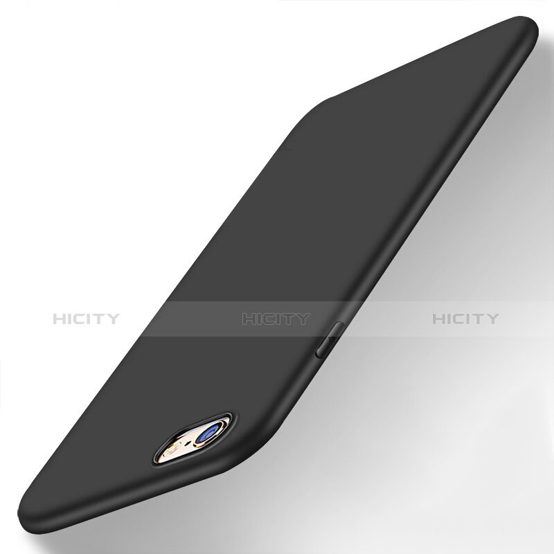 Funda Silicona Ultrafina Goma U05 para Apple iPhone 6 Plus Negro