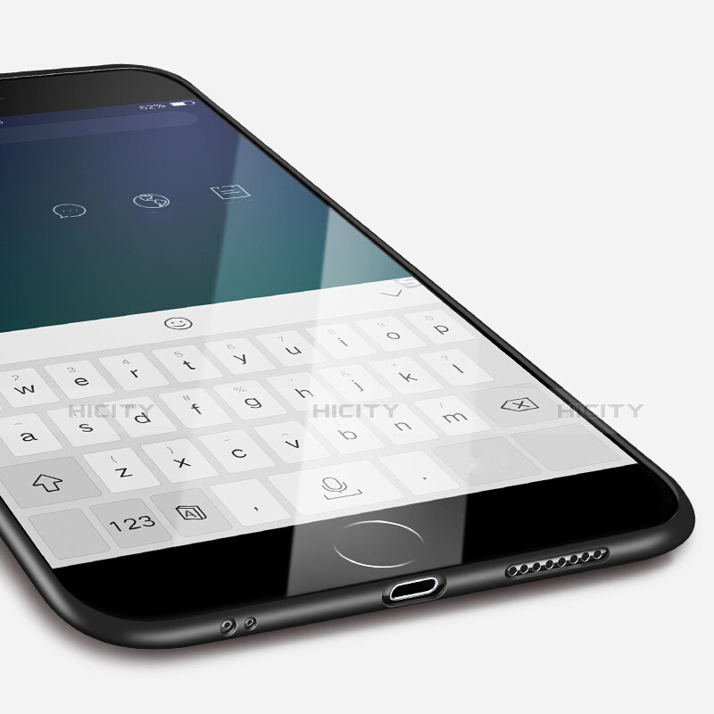 Funda Silicona Ultrafina Goma U05 para Apple iPhone 6 Plus Negro