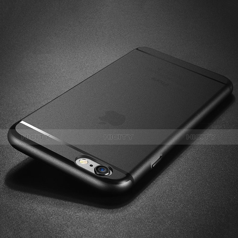 Funda Silicona Ultrafina Goma U12 para Apple iPhone 6S Negro